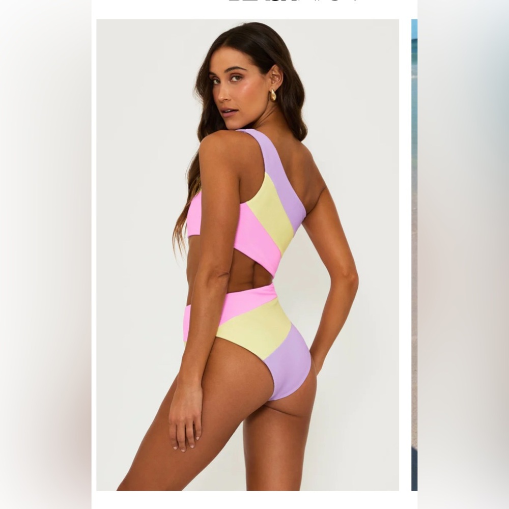 Beach Riot Joyce One Piece Sublime Spring Colorblock- Size Small - Picture 6 of 16